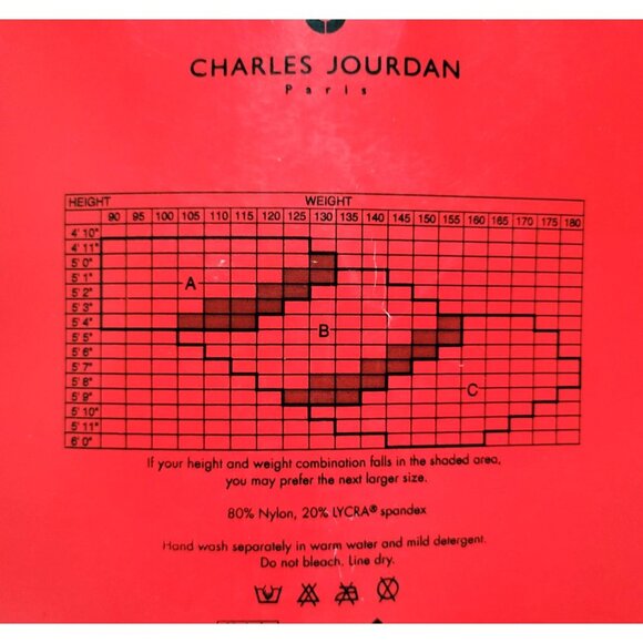 VTG Charles Jourdan 5 Control Top & 1 Ultra Sheer Pantyhose Size C Beige NOS - Picture 6 of 10